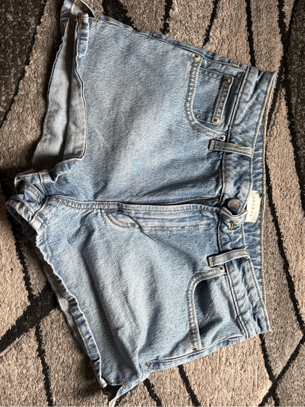 PacSun Light Wash Denim Shorts - Pale Blue
